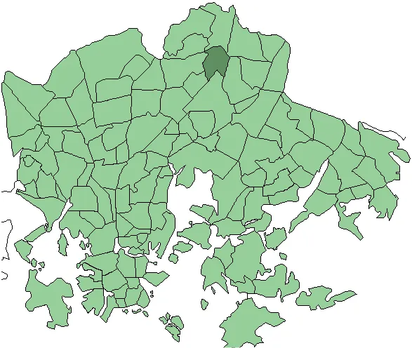 Districts of Helsinki, Tapanila highlighted