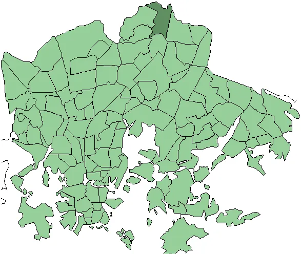 Districts of Helsinki, Tapulikaupunki highlighted