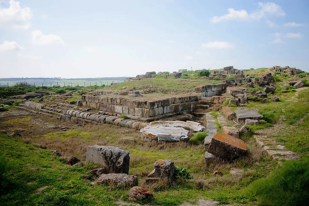 The Etruscan temple at Ara della Regina, Tarquinia.