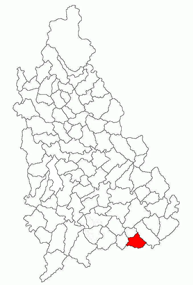 Location map of the Commune of Tărtășești, Dâmbovița County, Romania