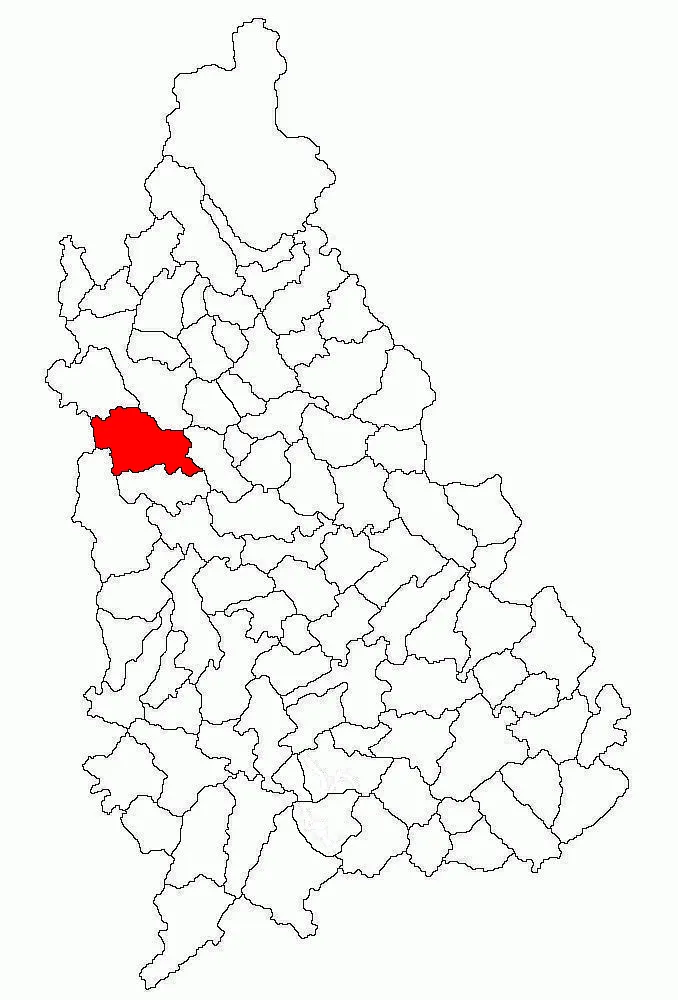 Location map of Tătărani Commune in Romania