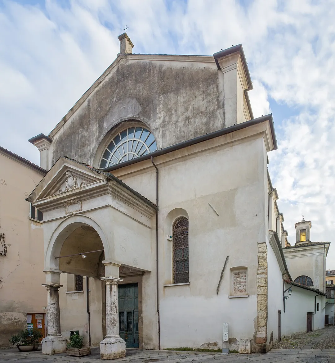 Facade San Clemente church in Brescia