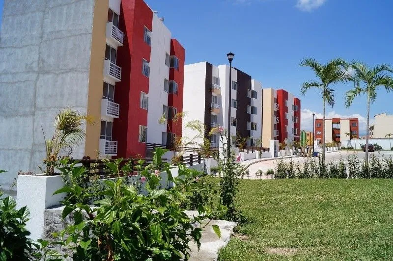 Vista de zona urbana residencial, Temixco, Morelos.
