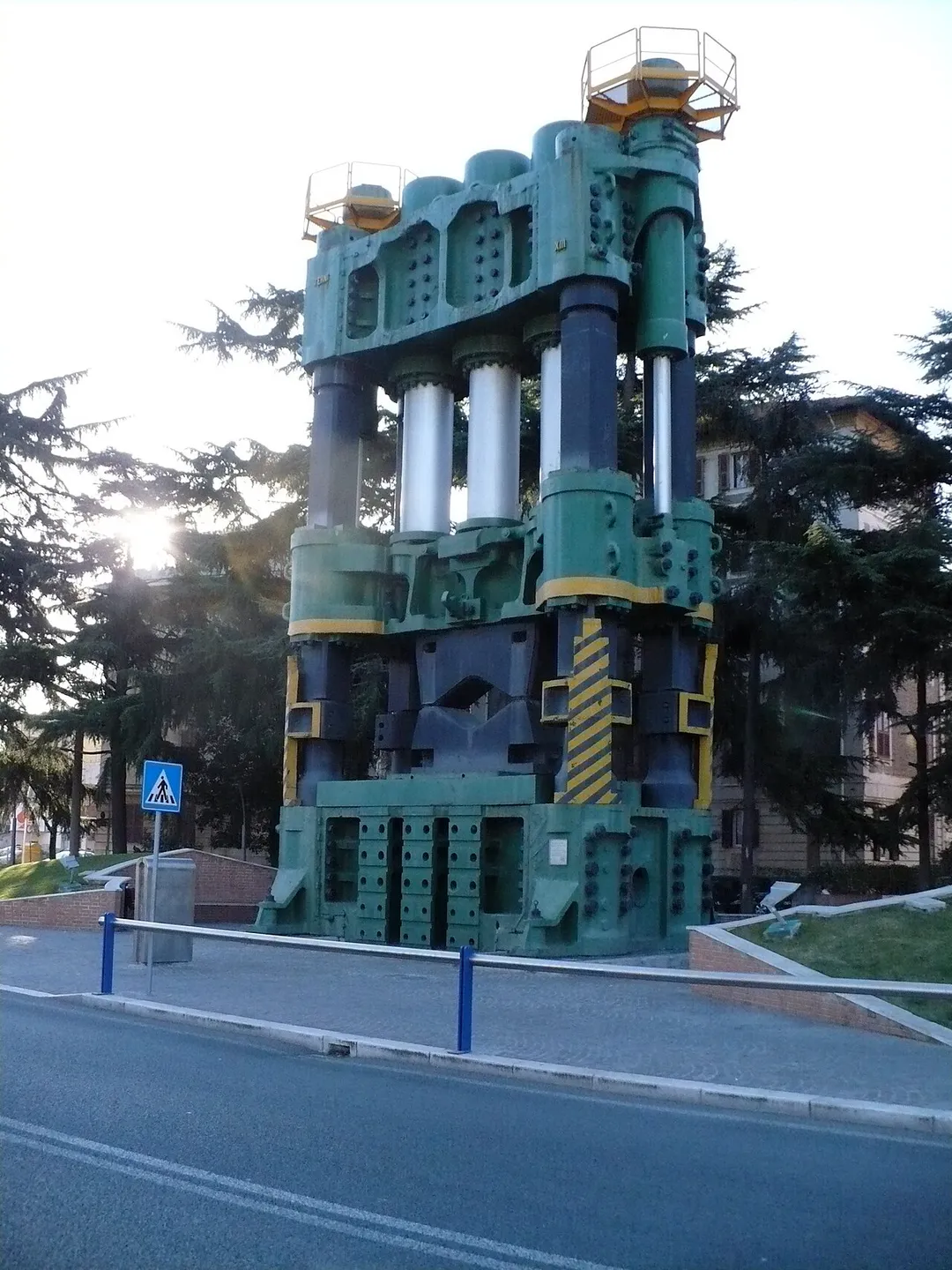 12.000 tons forging press in Terni. Built in 1934 by Davy Brothers of Sheffield. installed in 1935 (year XIII of the "Fascist Era": see the inscription top right), it operated until December 1994