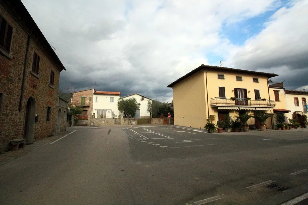 Piazza Amelio Vannelli, in Traiana, hamlet of Terranuova Bracciolini, Province of Arezzo, Tuscany, Italy