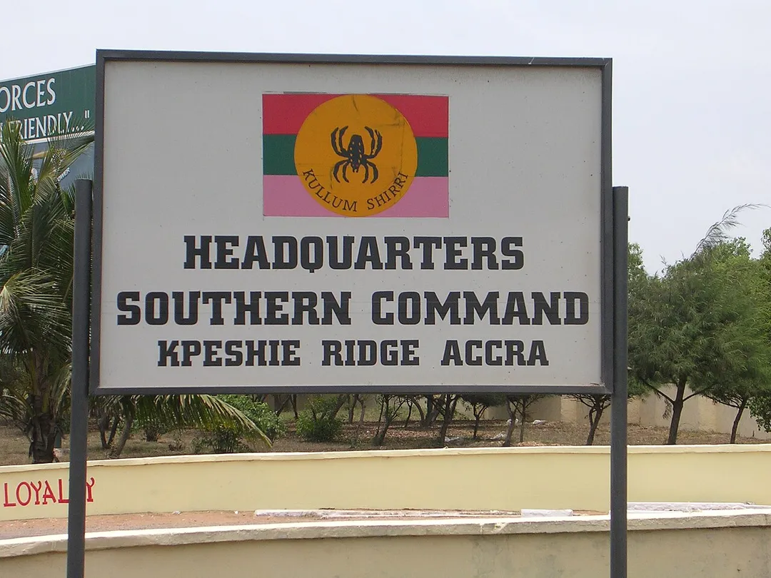 Gate sign, Headquarters Southern Command, Ghana Army, Accra, April 2009