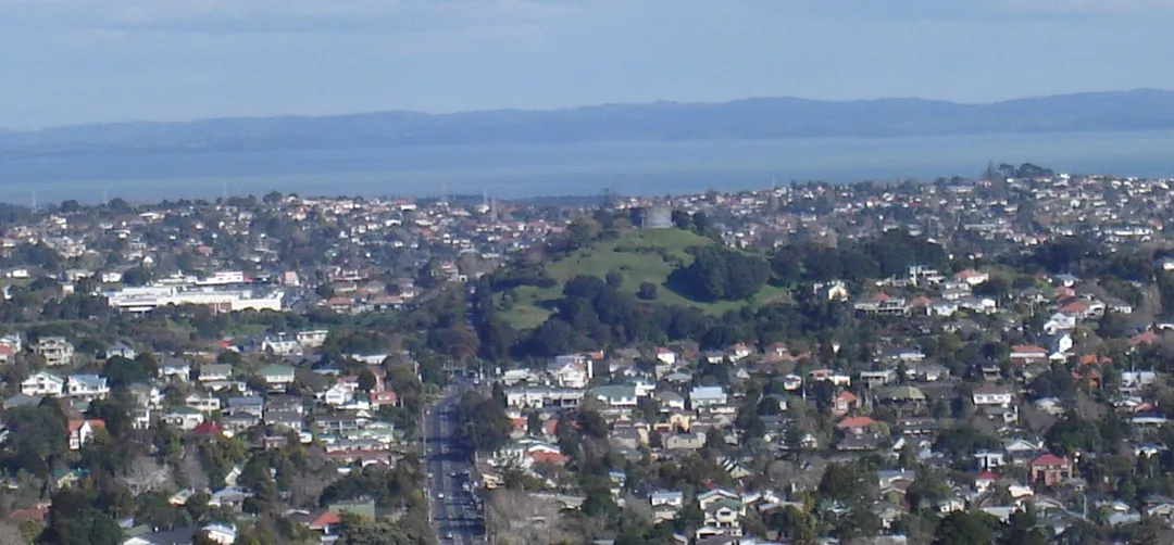Looking south over the Three Kings mountains in Auckland.