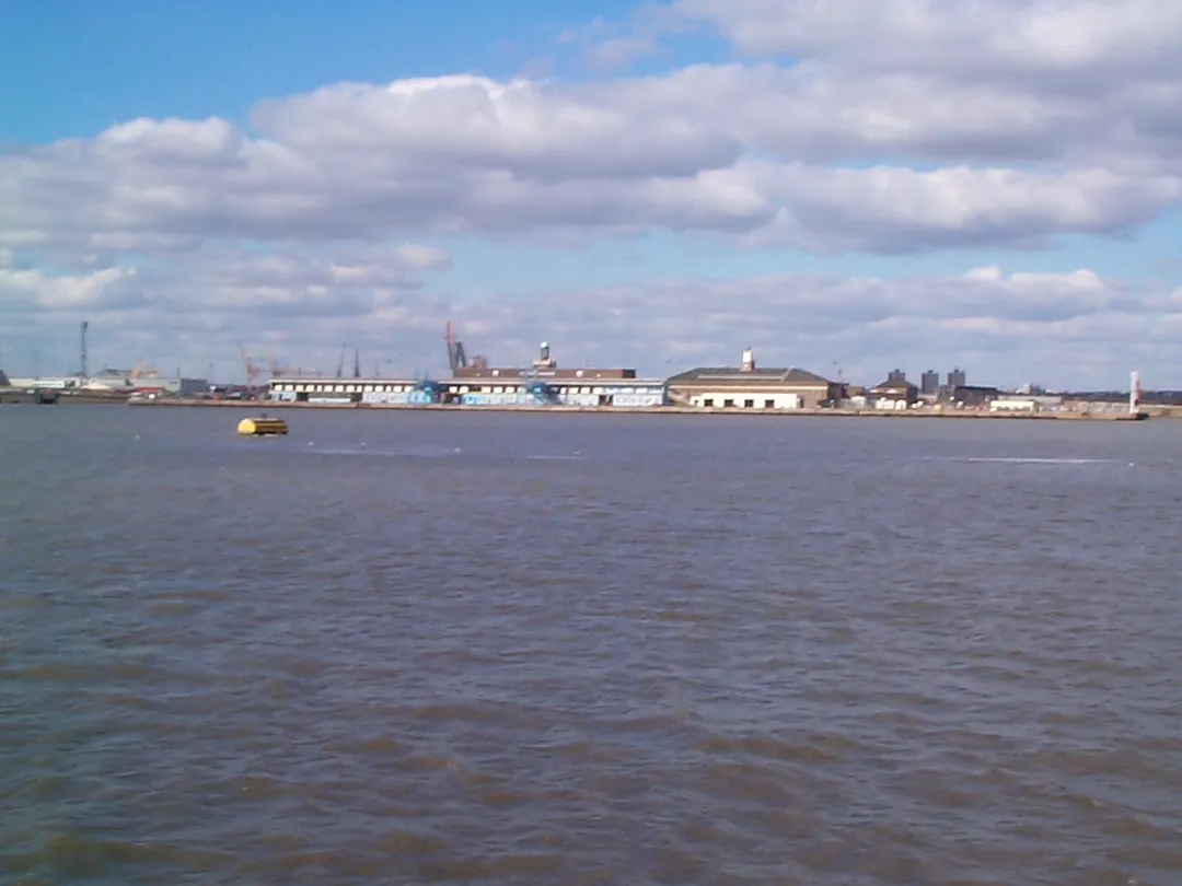 The ferry landing stage and riverfront at Tilbury, 2001
