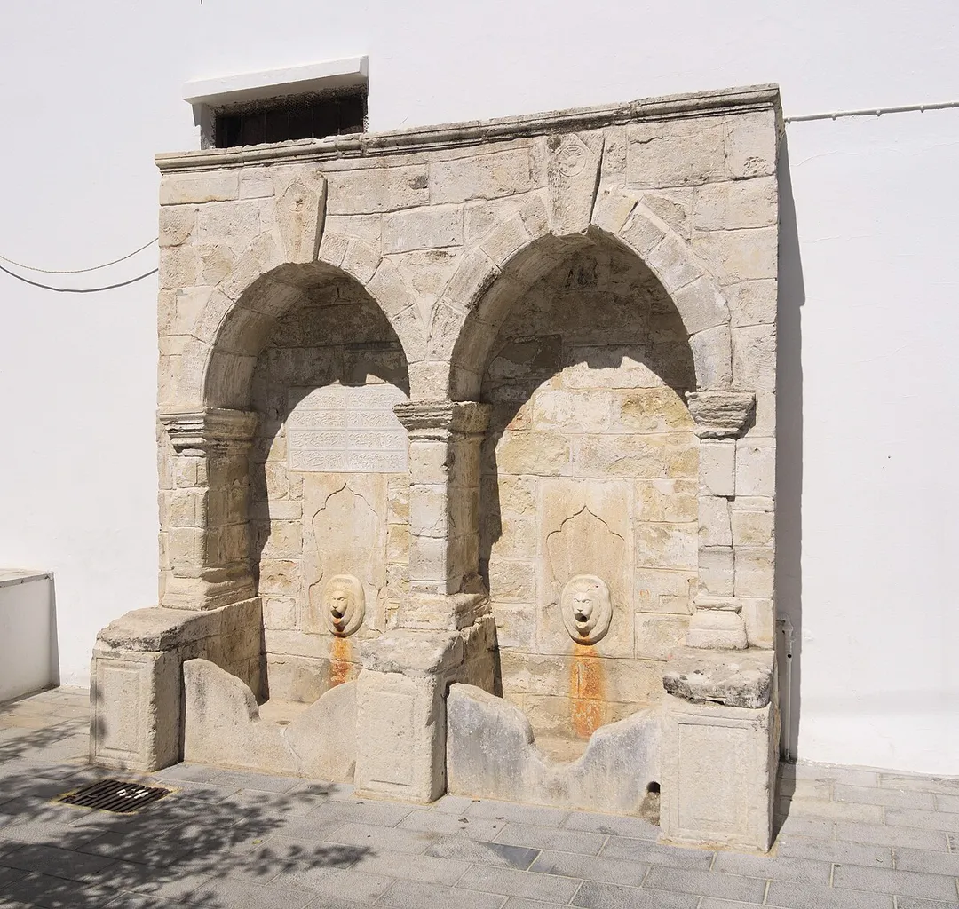 The old venetian-ottoman fountain at the south wall of the church of Transfiguration of Jesus in Tylissos.