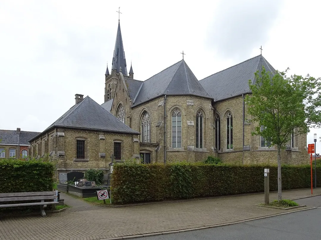 Church of Saint John Baptist in Dikkebus. Dikkebus, Ieper, West Flanders, Belgium