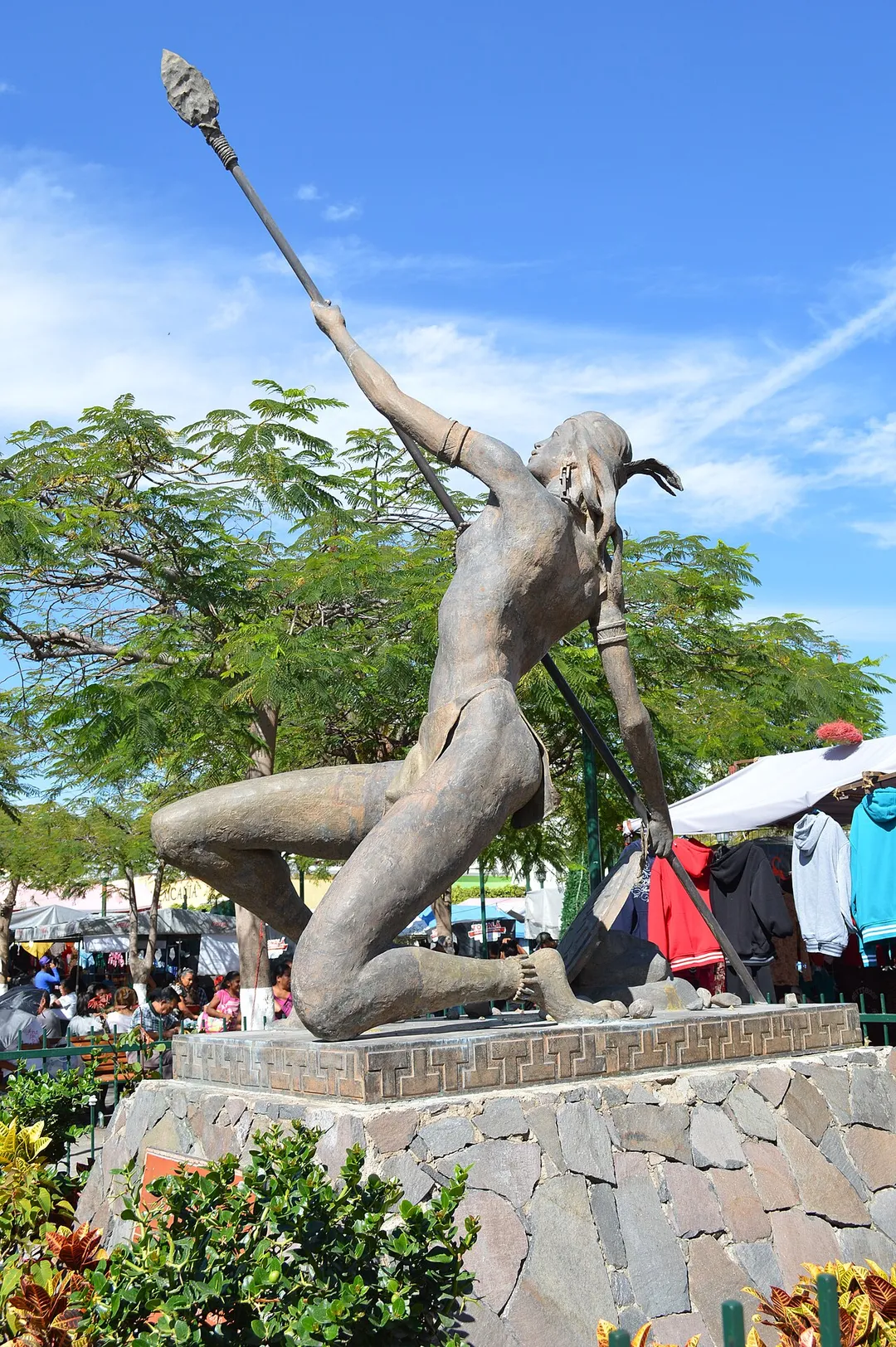 Sculpture in Plaza Cihuapilla in Tonala, Jalisco, Mexico