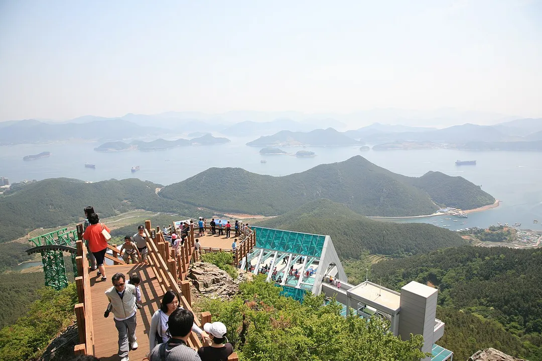 View of Hallyeo National Marine Park in Tongyeong, South Gyeongsang province, South Korea