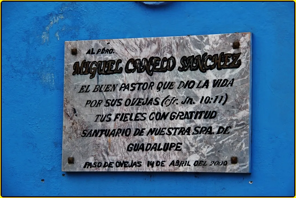 Visita la Pagina Facebook y da clik en me gusta
www.facebook.com/catedralesiglesias
© Álbum  0903
By Catedrales e Iglesias
By Cathedrals and Churches
By Catedrais e Igrejas
Par Cathédrales et Eglises
Diócesis de Veracruz
www.catedraleseiglesias.com
Santuario Nuestra Señora de Guadalupe
4 Decanato San José
Diócesis de Veracruz
Parr. Pbro.  Joaquín Vélez Martínez   
Acol. Ismael Villegas Narváez
Calle Leona Vicario No 18
Colonia Centro
C.P. 91670 
Paso de Ovejas, Ver. 
Tel  01-285-971-3216
El estado de Veracruz tiene sin lugar a dudas un sin fin de lugares históricos que marcan la cultura y tradiciones actuales que nos cobijan a lo largo del tiempo, dentro del municipio de Paso de Ovejas, La Parroquia de Nuestra Señora de Guadalupe , tiene sus orígenes en la incursión de jesuitas en el año 1572, en la hacienda de Acázonica, donde comercializaban con el ganado lanar que ellos introdujeron, trasladando sus rebaños de ovejas hasta el Camino Real o Paso de Atliyac, de ahí el nombre que hasta hoy conserva este lugar, pues le llamaban el Paso de las Ovejas o Lugar de las Ovejas.
Muy probablemente al parecer los padres jesuitas bajaban sus rebaños por un camino que cruzaba el río Atliyac hasta un pequeño templo quienes dieron el nombre de Nuestra Señora La Piedad, ahí se hospedaban mientras empacaban la lana que revisaban en la Casa de los Portales, que fungía como Oficina Administradora Española, para enviarla al Puerto de Veracruz para cargarlos a los barcos españoles, con el paso de los tiempos sería administrada por tres misioneros franciscanos.

Hacia el año de 1835 forma parte de la Parroquia de la Purísima concepción sede en Puente Nacional; pero el 12 de octubre de 1853 el Sr. Obispo Don Luciano Becerra y Jiménez da posesión al Sr. Cura Rafael Cabañas, quien se convierte de hecho en el primer párroco de este lugar, con el cual se inicia la construcción de la Iglesia de la Piedad (cuyas ruinas se encuentran adyacentes a este recinto). Pero dados los procesos de Reforma e invasión extranjera en nuestro país, el culto religioso público es afectado casi hasta anularlo temporalmente debido a la inestabilidad político – social en estos años.

a historia de su templo parroquial es historia de superación constante. Cuando el célebre Obispo Don Arcadio Pagaza viene a realizar su visita pastoral en febrero de 1897, ordena al Párroco Don Pascual Gutiérrez, que construya un templo digno de la feligresía que crecía en número y en fe. Terminará de construirlo Don Porfirio N. Flores, quien lo mostrara satisfecho al Sr. Pagaza en diciembre de 1903 y el 12 de para octubre de 1906 se terminará completamente con la construcción de la torre y la bendición de las campanas, mismas que están dedicadas la mayor a Nuestra Señora de Guadalupe y la menor a San Miguel Arcángel.
Hacia el año de 1936 se inicia la reconstrucción del templo ya que por el paso del tiempo y el cierre de los cultos durante los años aciagos, contribuyen a que el templo se deteriore nuevamente. Vienen entonces, continuos esfuerzos de parte de los diferentes párrocos en orden a remozar y detener el deterioro del edificio, debido a las lluvias torrenciales del año de 1935 se cae el techo de teja destruyendo algunos objetos y muebles que se encontraban en el interior del templo.

El 5 de mayo de 1986 se iniciaron las labores de reconstrucción y ampliación con beneplácito del Obispo y de toda la comunidad. El día 5 de agosto de 1986 por decreto del Excmo. Don José Guadalupe Padilla Lozano Primer Obispo de Veracruz, es elevada a la dignidad de Santuario Diocesano. La imagen de Nuestra Señora de Guadalupe que se venera en este Santuario. Existe algo muy digno de notarse en la historia de Paso de Ovejas; ha estado siempre bajo la protectora de la Santísima Virgen María. Cuando no tenía iglesia propia; sino que pertenecía a la Parroquia de Puente Nacional estaba bajo la protección de la Santísima virgen en su advocación de la Purísima Concepción. Cuando es ya Parroquia el templo esta dedicado a la Santísima Virgen de la Piedad; pero la parroquia se llamará de Santa María de Guadalupe, muy probablemente por la influencia de José Miguel Ramón Adaucto Fernández y Félix mejor conocido como Guadalupe Victoria Primer Presidente de México, pues una antigua tradición y versiones de los mismos pobladores dice que se acercaba a rendir culto a la Virgen, y en unos sus arribos a estos lugares en las diferentes defensas que realizó a la invasión extranjera o en sus persecuciones que sufrió, dono a este lugar su estandarte de la Virgen de Guadalupe, el cual es el que se alberga en este Santuario.
Desde entonces esta inmensa parroquia estará en el regazo de la “Madre del Verdadero Dios por quien se vive”, pues esta devoción a Nuestra Señora de Guadalupe se constata, con las visitas constantes de los habitantes de esta parroquia y de parroquias vecinas.

Así lo indica la celebración tumultuosa de las fiestas en diciembre en las que, los diversos pueblos rivalizan en devoción y amor a la Virgen de María, Nuestra Señora de Guadalupe. Recopilación de los datos históricos fueron hechos por: Pbro. Ismael Villegas Narváez. Basado en: El Decreto a la elevación a Santuario Diocesano del día 5 de agosto de 1986.
Esta celebración llega aun en día a celebrarse y es hoy precisamente cuando miles de feligreses a la Virgen de Guadalupe llegan al Santuario de Paso de Ovejas a rendirle tributo tal y como lo hicieron sus ante pasados.

Por otra parte cabe señalar que dichos datos fidedignos se encuentran dentro de los libros del Archivo Parroquial de Paso de Ovejas en donde se tiene acceso a los feligreses para que puedan saber los inicios y como se realizo lo que hoy es el Santuario Guadalupano.