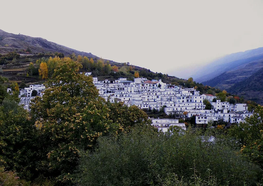 Trevelez as seen from the west side, Spain.