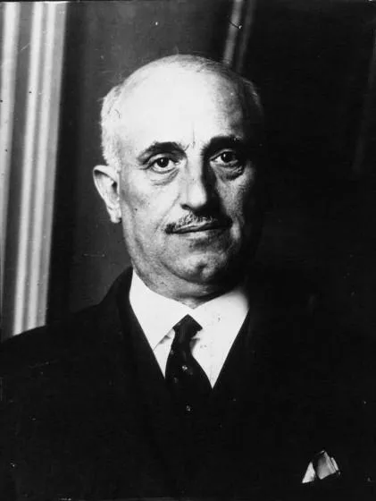 Alexandros Papanastasiu, político y primer ministro griego, 1932.