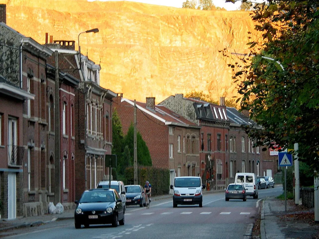 Trooz (Belgium), sunset on the stone career.
