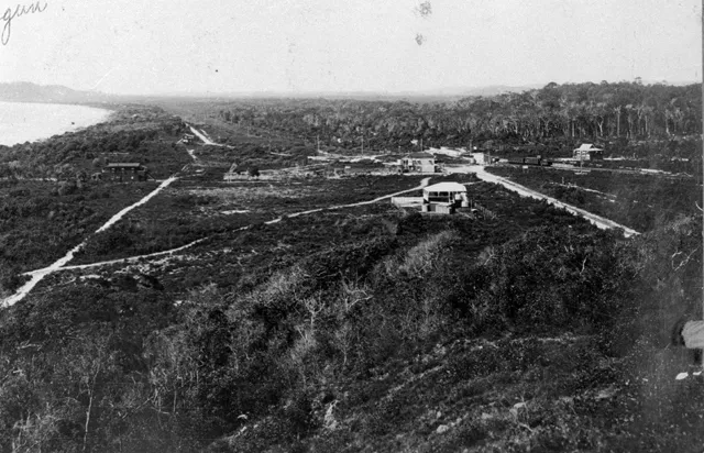 Tugun in 1910. South Coast railway line on the righthand of image.