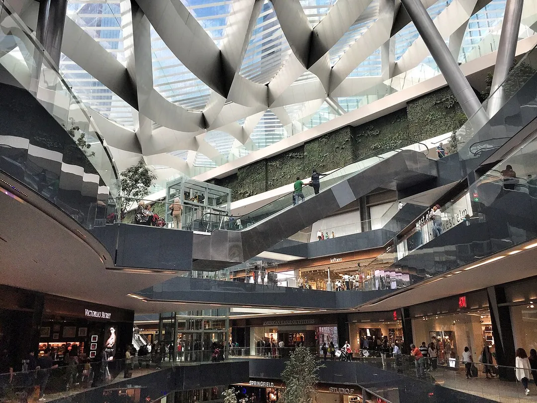 interior of Toreo Parque Central shopping center in Naucalpan, Greater Mexico City