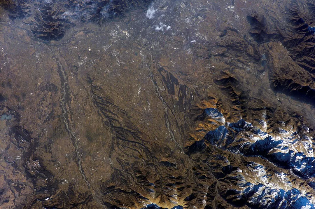 Satellite picture of Torino (en), Valle dell Orco, Metropolitan city of Turin, in the region of Piedmont, northwestern Italy.