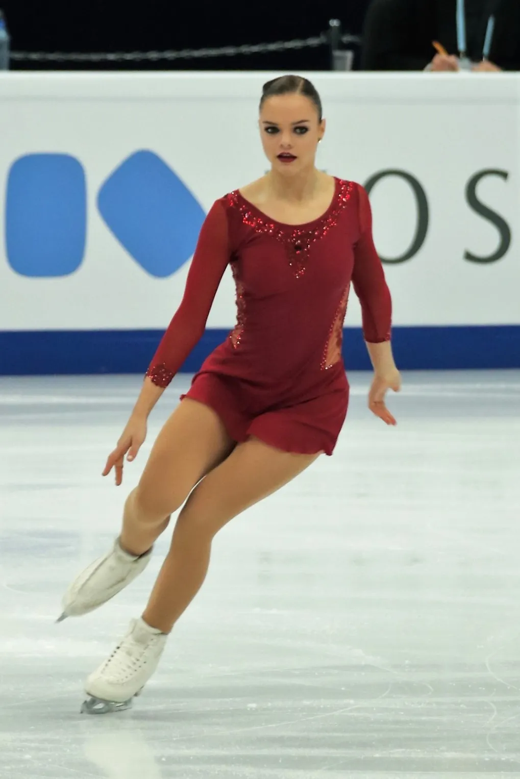 Луна Хендрикс (Бельгия) на Чемпионате Европы по фигурному катанию 2018.
