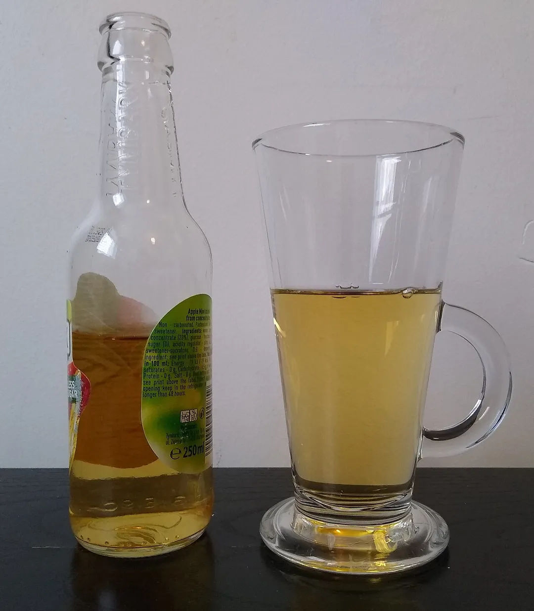 Tymbark apple mint drink.