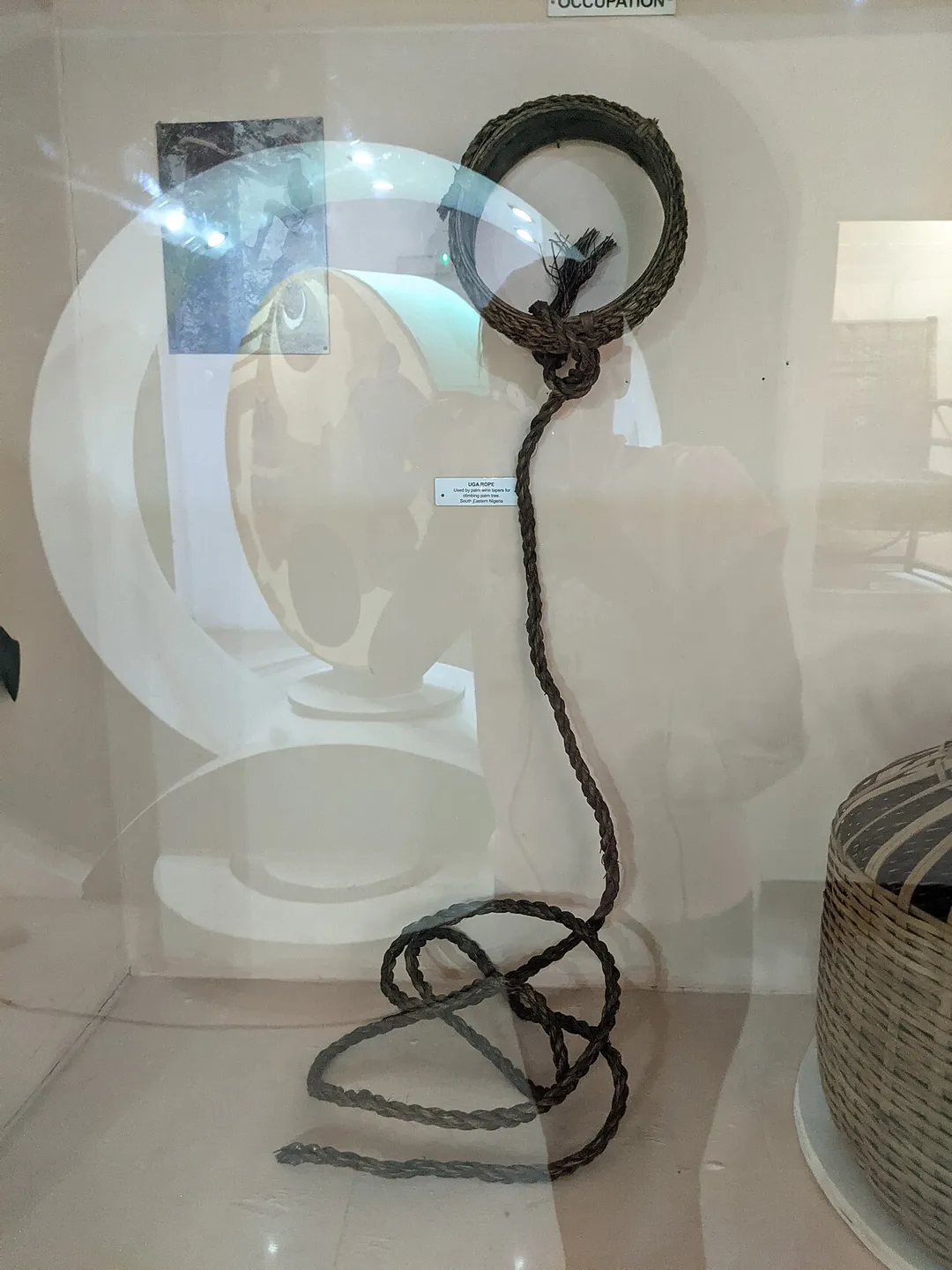 Used by palm wine tapers for climbing palm tree . South , Eastern Nigeria.