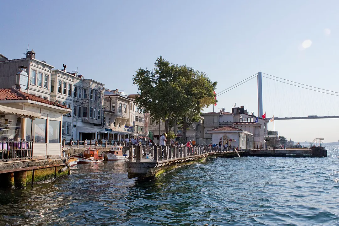 A view of the old village of Beylerbeyi in Asian Istanbul, Turkey