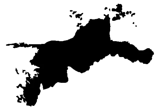 The shadow picture of Ehime Prefecture, Japan