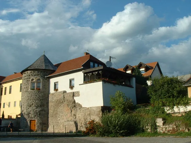 The Pointed Tower. Located at the north-most corner turret of the town wall from the Middle Age. It is part of a residential building, with cylinder-shape and cone-shaped roof. - 12 Liszt Ferenc Promenade, Vác