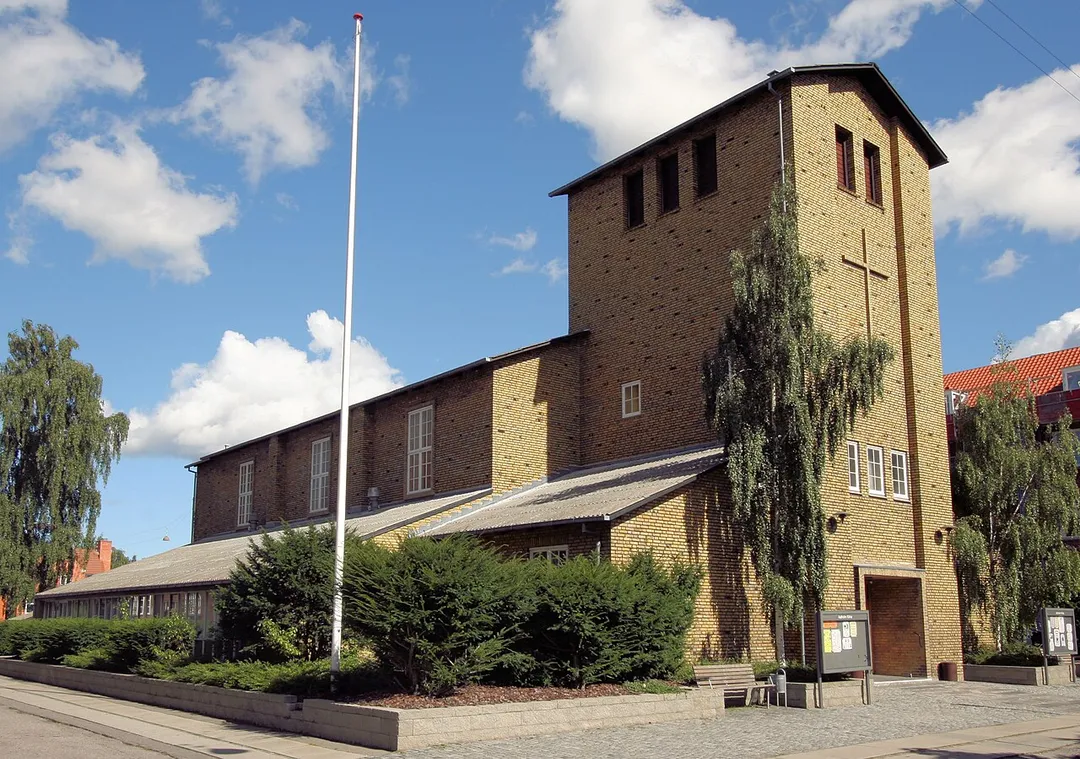 Aalholm Kirke in Copenhagen, Denmark. 

Exterior.