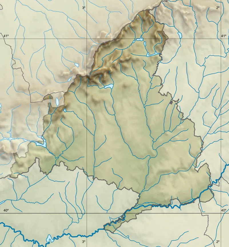 Location map relief of Community of Madrid