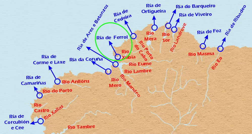 Rías de Galicia, Ría de Ferrol
