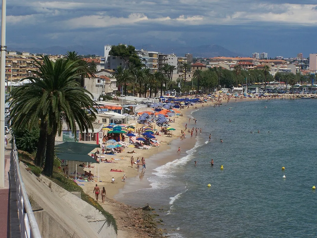The bay of the city of Golfe Juan, in the south of France.