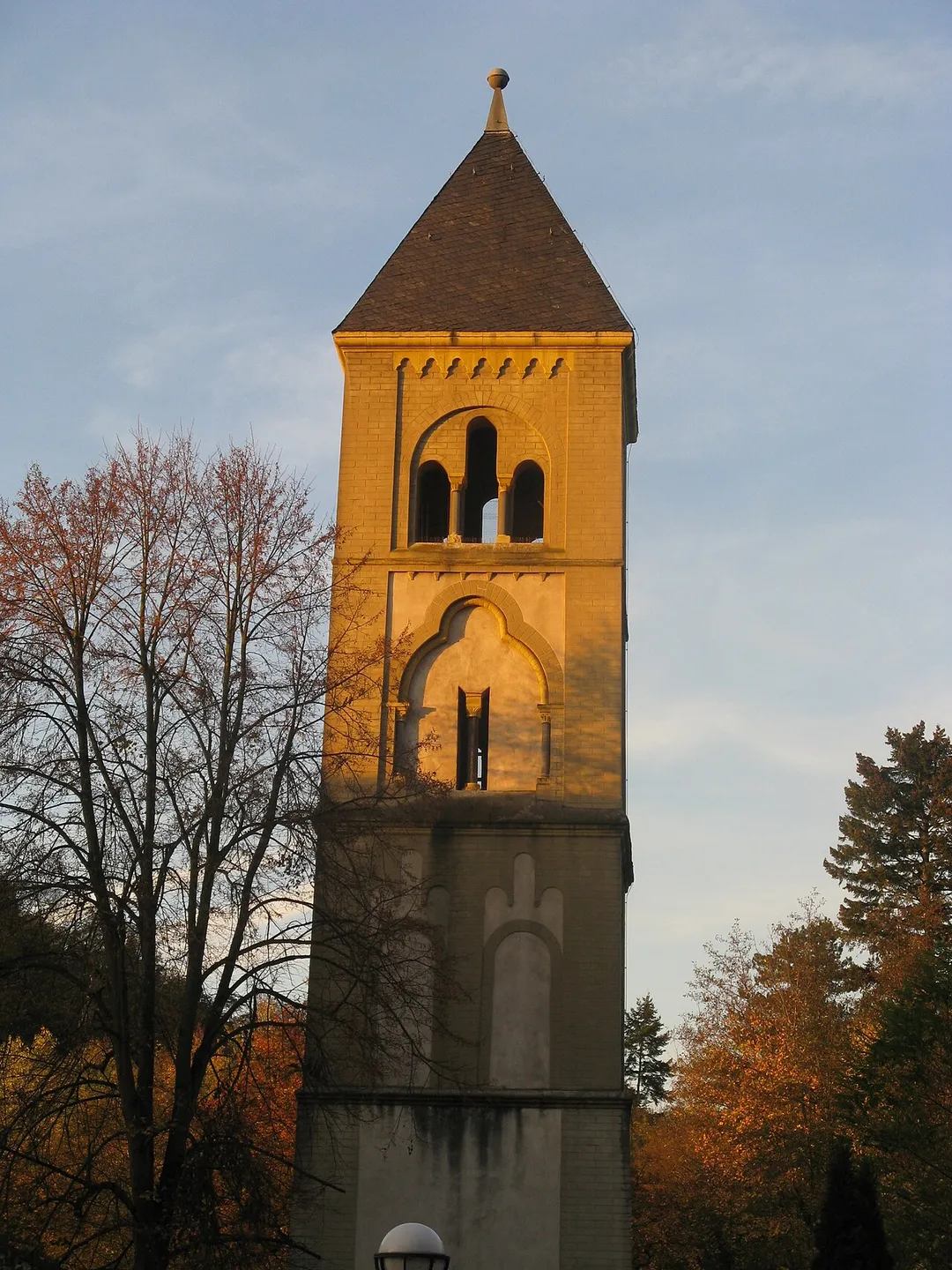 Old romanic Tower of destroyed former monastery Vallendar/Germany