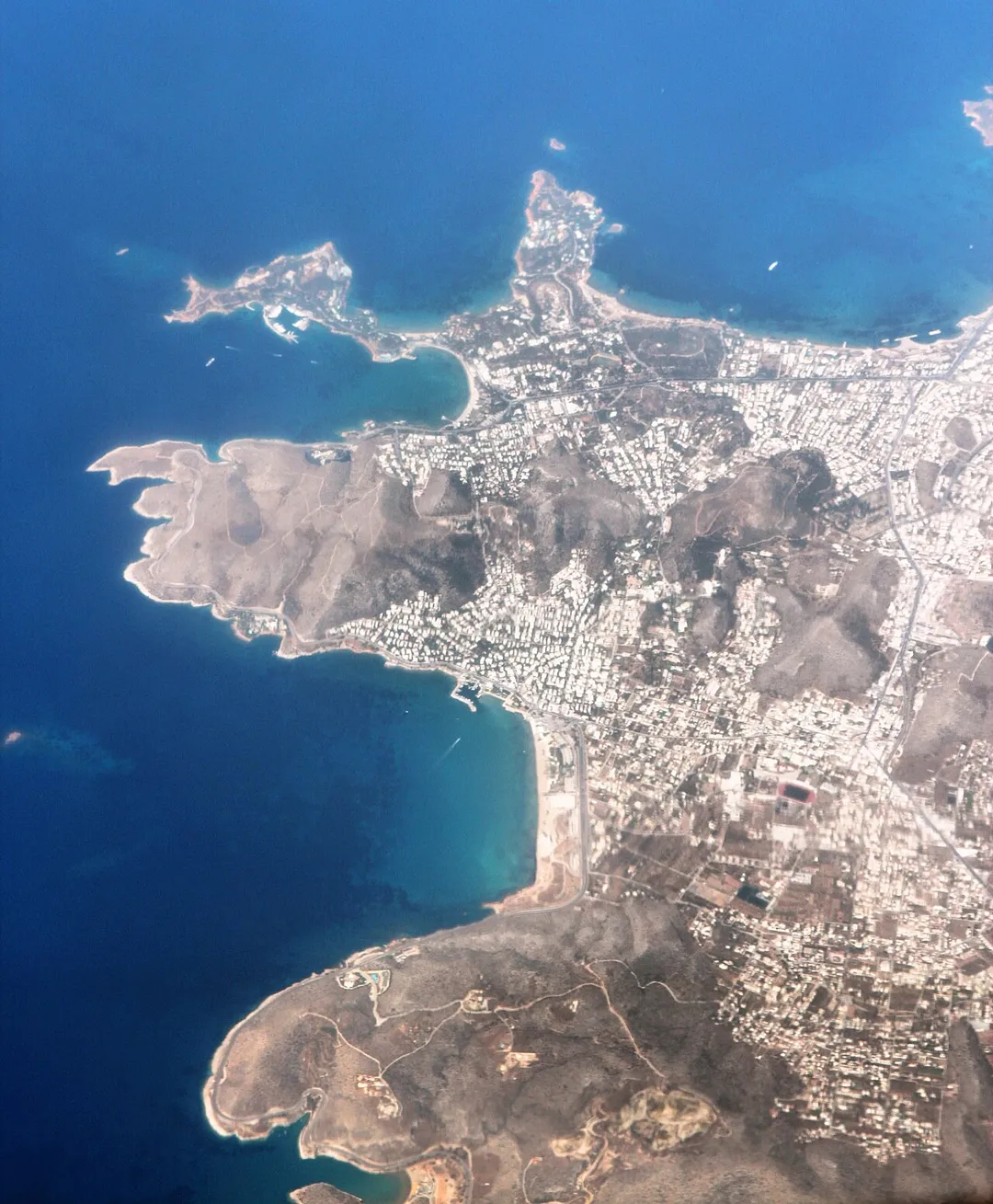 Vari and Vouliagmeni, Greece. Aerial view.