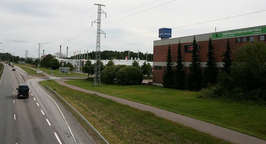 Varisto in Vantaa, Finland, from the Ring road III (Highway 50/E18)