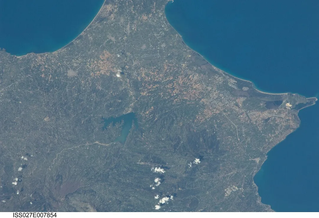 View of Greece taken during ISS Expedition 27.