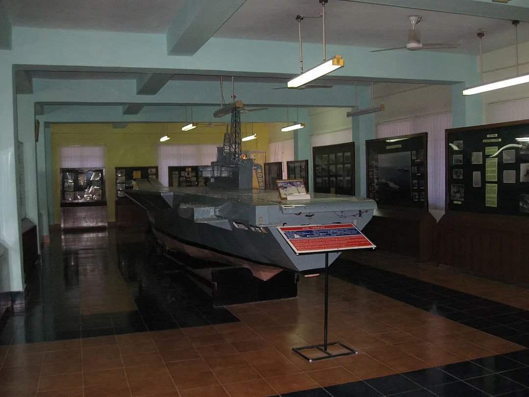 Replica of the INS Viraat at the Naval Aviation Museum in Vasco da Gama, Goa