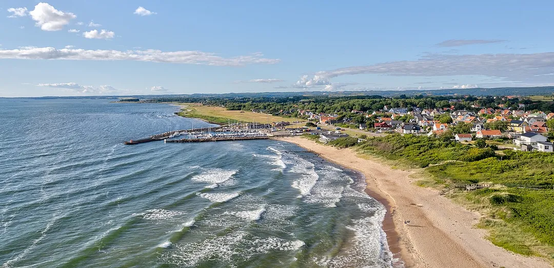 Vejbystrand village and marina on the west coast of southern Sweden.