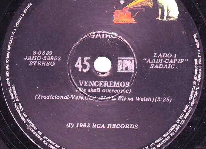 Disco de vinilo simple de Jairo de 1983