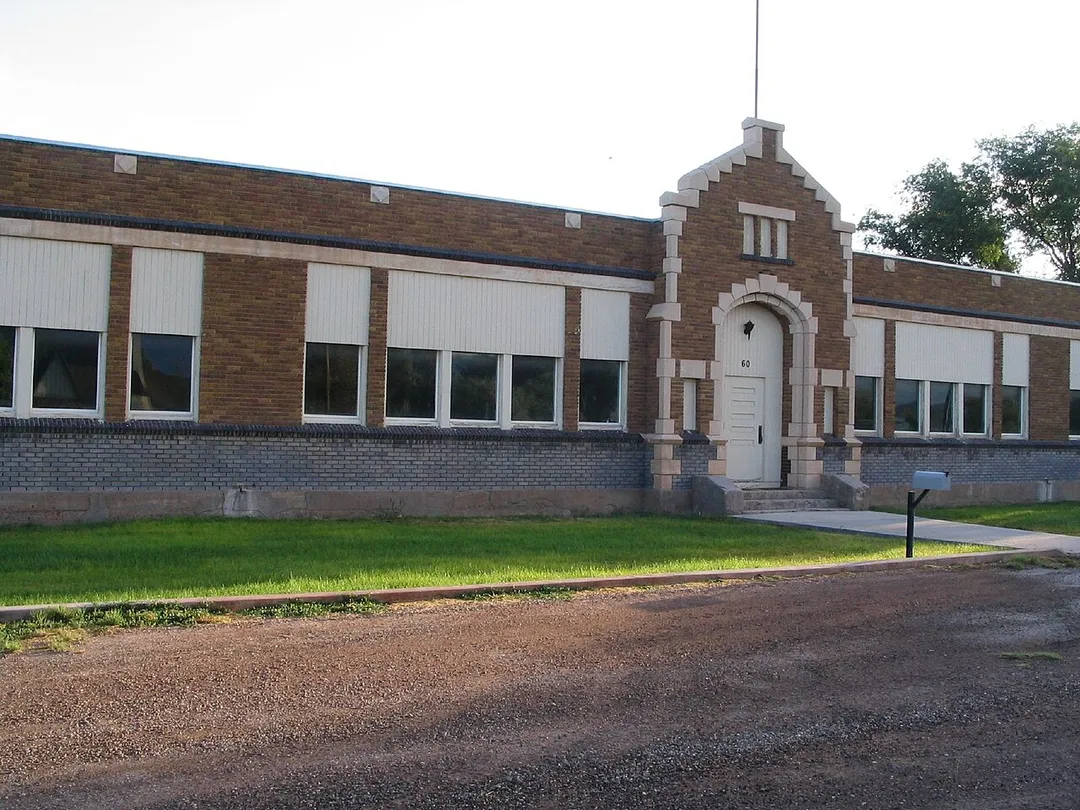 The old Venice School in Venice, Utah, United States. Built in 1924, it served as the tiny community's school for grades 1–8 until it was closed in 1950.