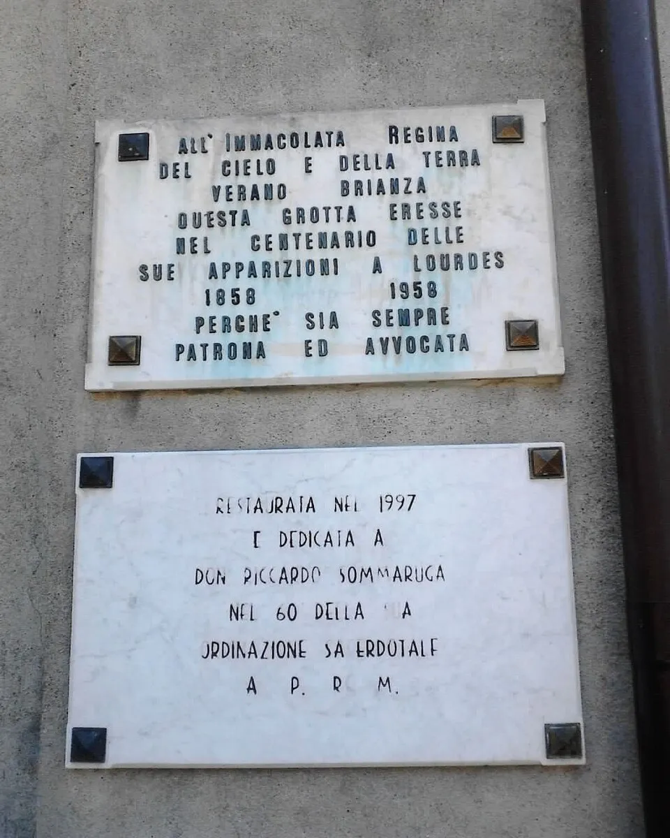 Plaque in Verano Brianza ITALY