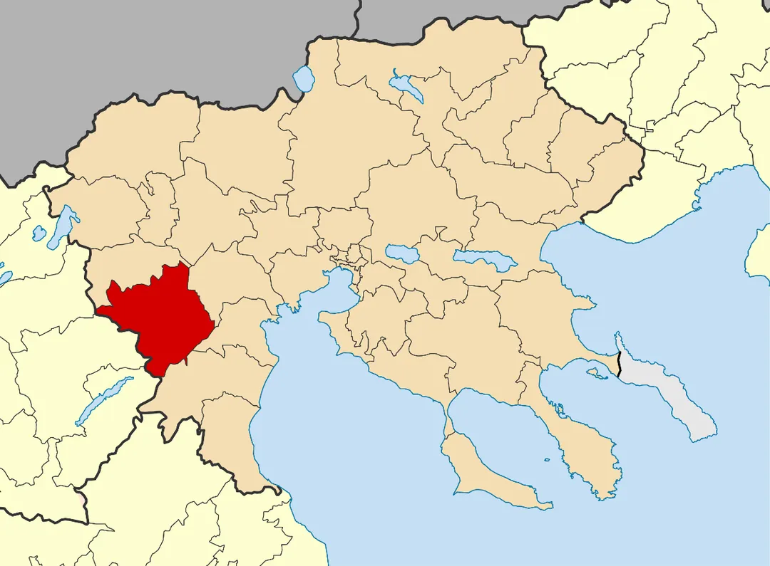 Locator map for Veria municipality in Greek region Central Macedonia (2011)