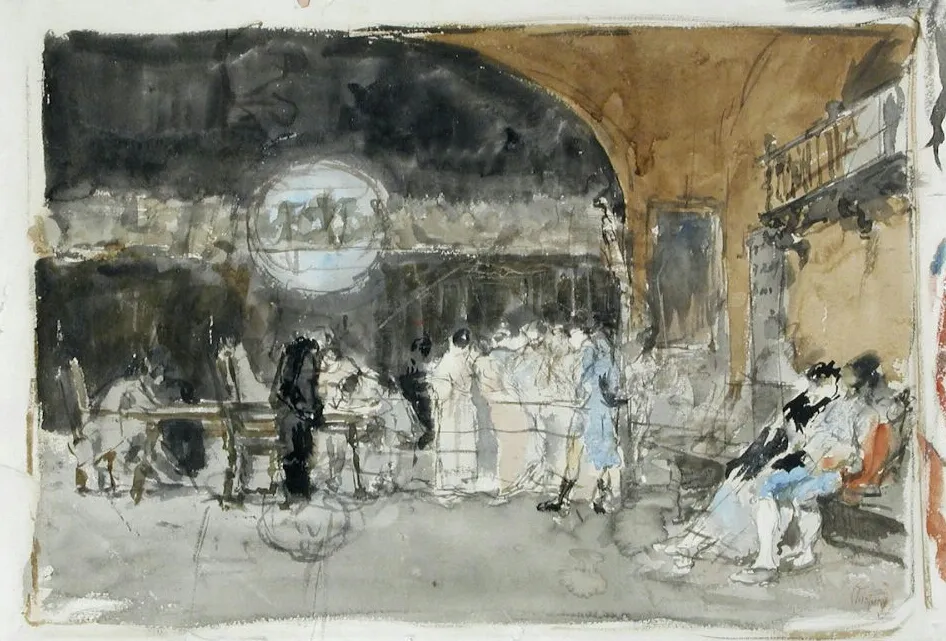 Dibuix per a La vicaria, de Marià Fortunya; Museo Provincial de Zaragoza   34x50 cm