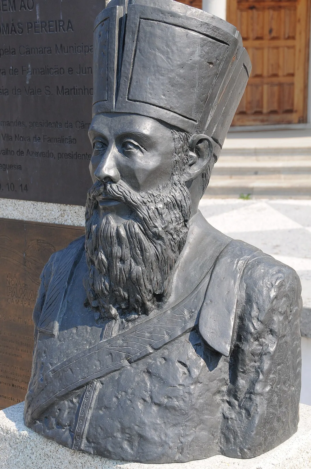 Thomas Pereira bust, in São Martinho do Vale, Vila Nova de Famalicao, Portugal.
