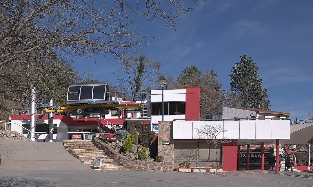 View on base of Aerial lift of Villa Carlos Paz, Argentina