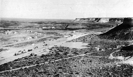 Panoramic view of Colonia Regina during the first stage of its development.