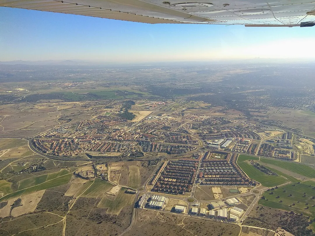 Vista aérea de Villanueva de la Cañada