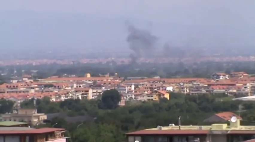 Fire on the area of Villaricca (Italy) appeared the 30th of May 2012. In this area, nicknamed the Land of Fires, many wastes are burned without control by the authorities in the middle of the lands.