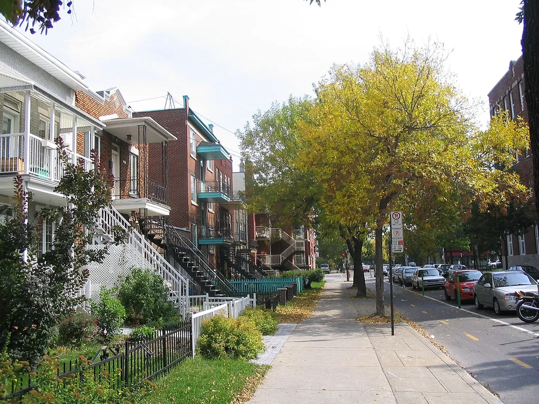 piste cyclable dans le quartier Villeray-Saint_michel-Parc-Extension